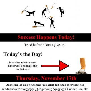 Great American Smokeout, Success Happens Today!
