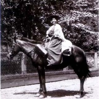 Karuk Woman on Horse