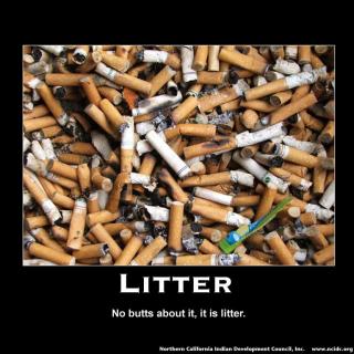 Litter, No butts about it.